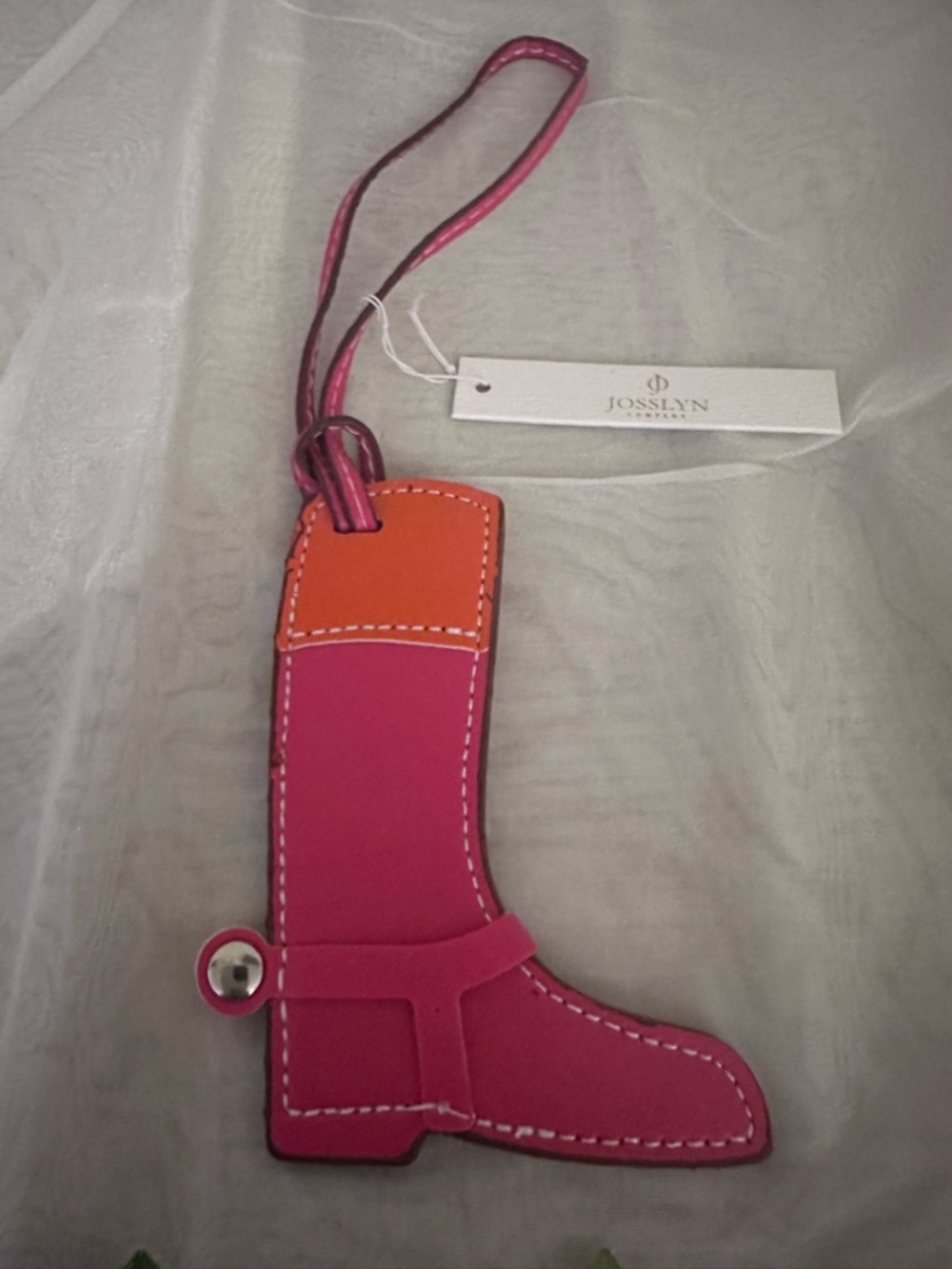 Western Cowgirl Boot Purse Charm Pink